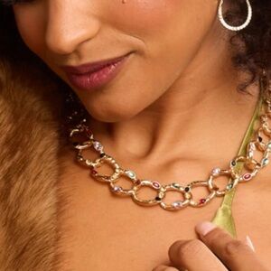 Elegant Park Lane Dasher Gold and Multicolor  Necklace